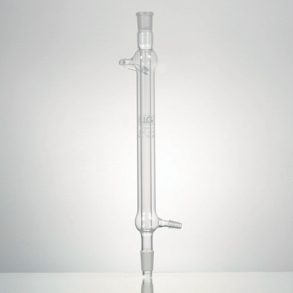 Kühler nach Liebig, Borosilikatglas 3.3, Glasolive