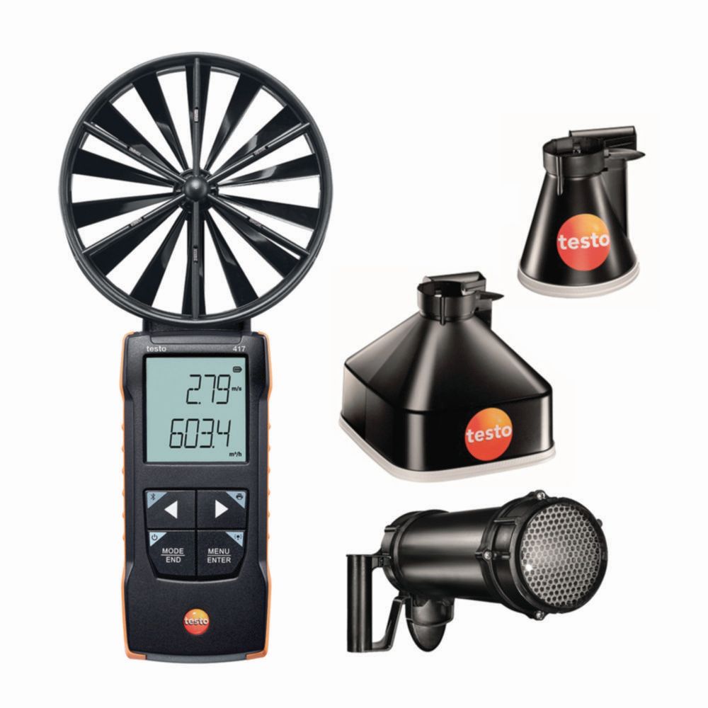 Flügelrad-Anemometer testo 417, Tricher-Set 2