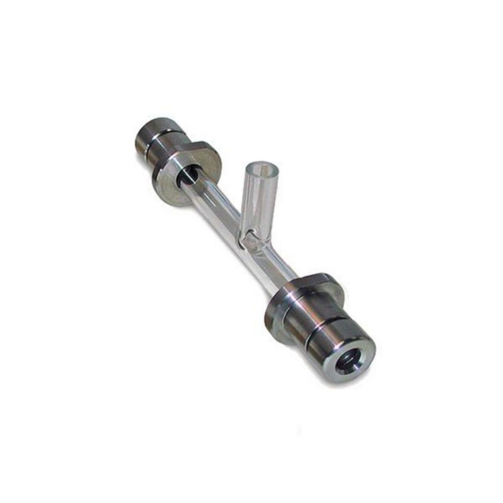 Polarimeter-R&ouml;hre, Metallende, mittlere F&uuml;llung, Glas, zentraler Arm: L&auml;nge 100 mm