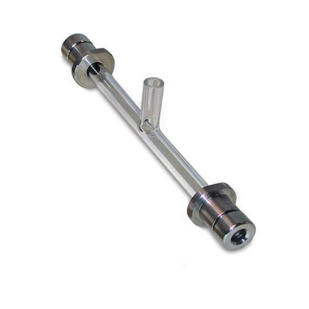 Polarimeter-R&ouml;hre, Metallende, mittlere F&uuml;llung, Glas, zentraler Arm: L&auml;nge 200mm