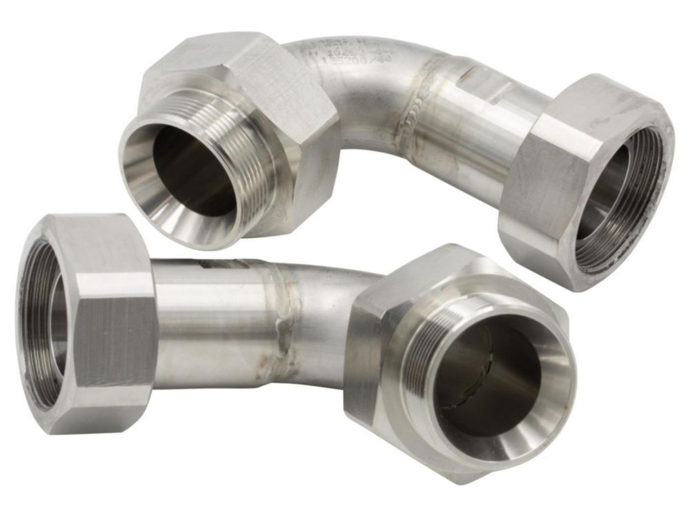 Winkelverschraubungen 90° M38x1,5 innen / außen, VE=2