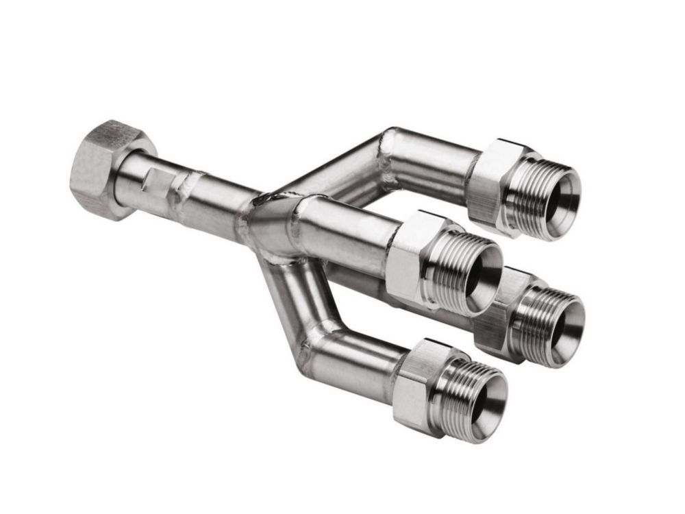 4fach-Verteiler M24x1,5, 1x M24x1,5 innen auf 4x M24x1,5 außen