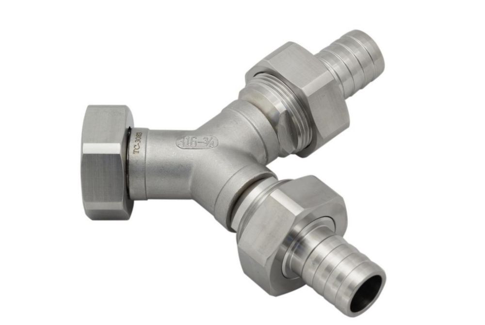 2fach-Verteiler G1 1/4? mit Schlaucholiven für Schlauch 1? l.W.