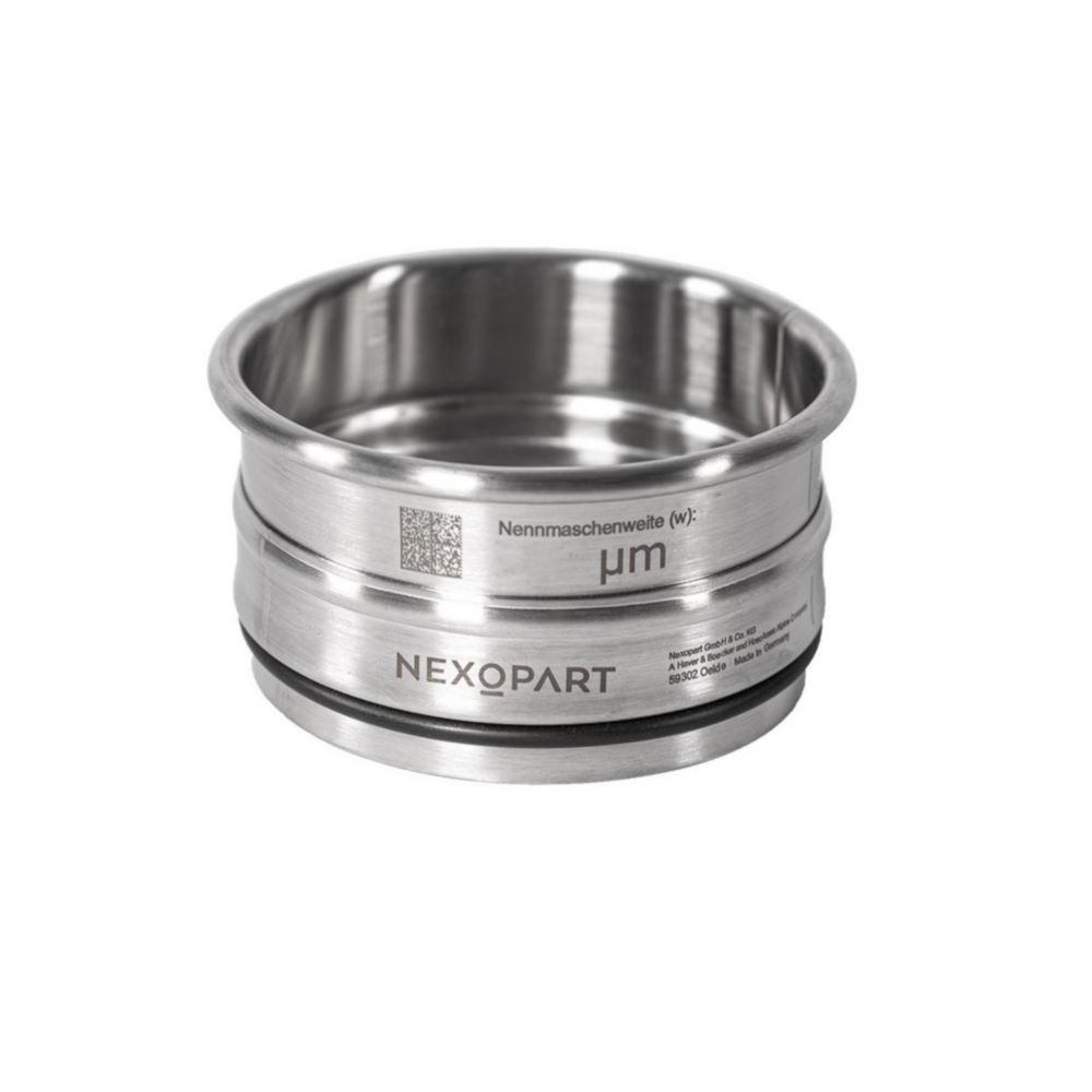 Analysensiebe mit Edelstahlrahmen 120X40mm mit Metalldrahtgewebe aus Edelstahl, w 0,025mm nach DIN ISO 3310-1