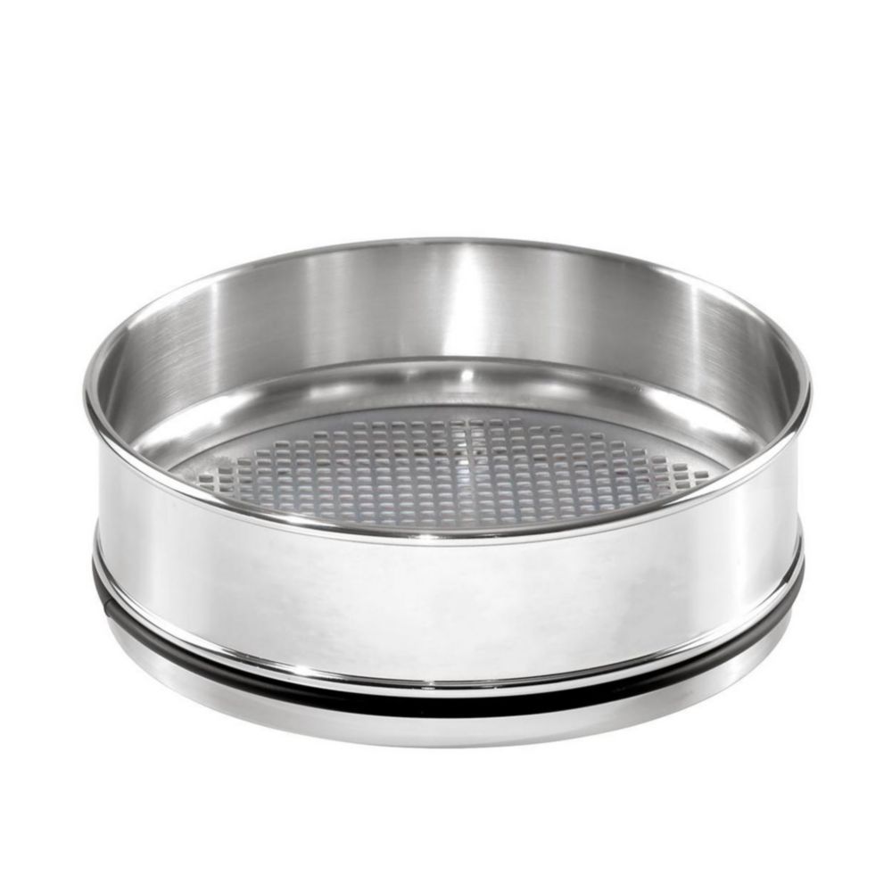 Analysensiebe mit Edelstahlrahmen 400X65mm mit Quadratlochblech, w 10,000mm nach DIN ISO 3310-2