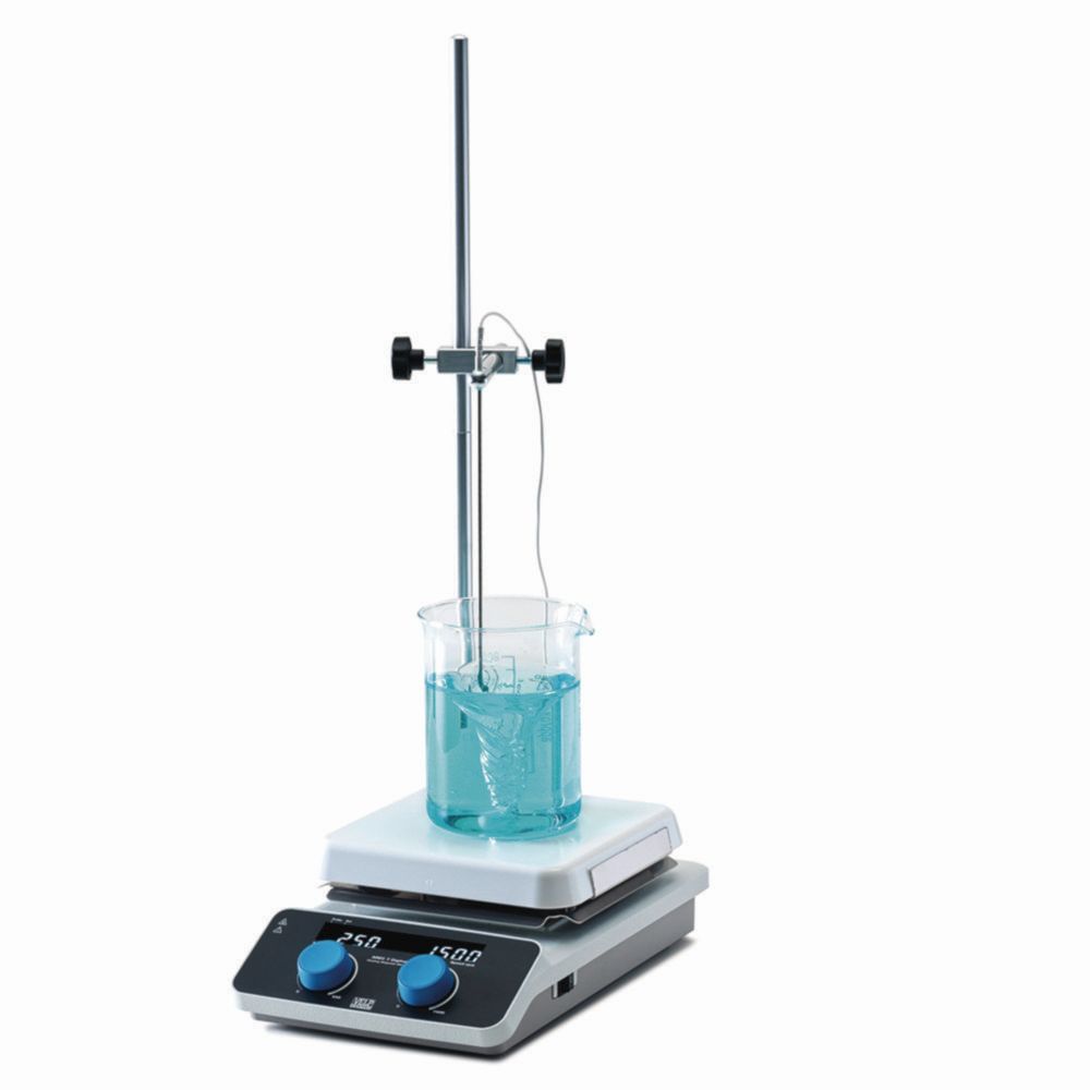 Magnetrührer mit Heizung AREC 7 Digital Set, mit Temperaturfühler, Stab, Klemme