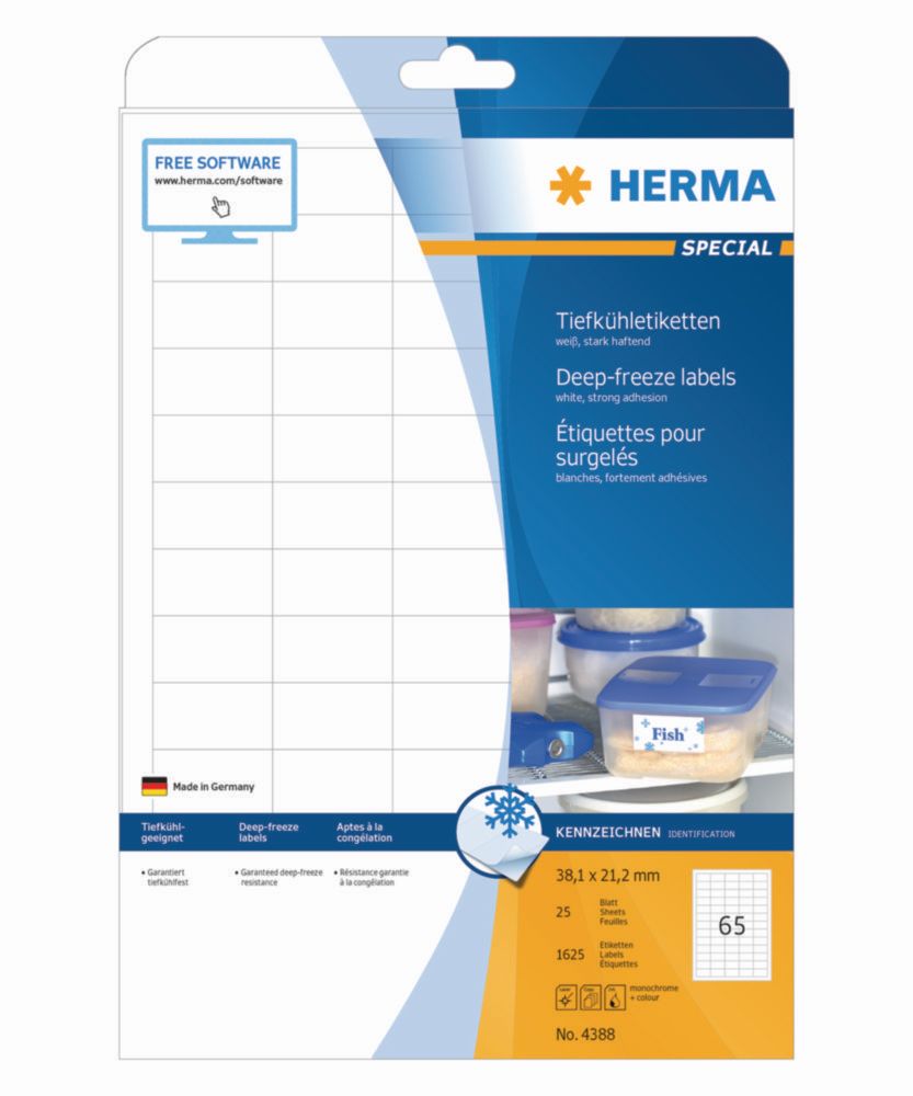 Tiefkühletiketten Special, weiß