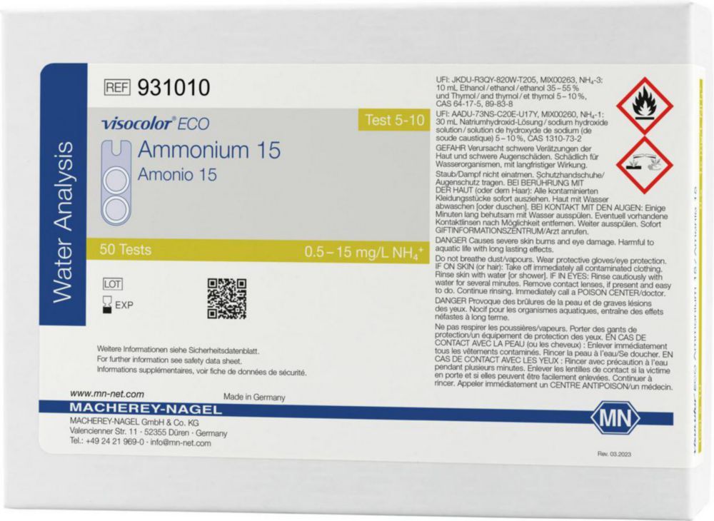 Testkits <i>VISOCOLOR<sup>®</sup> ECO </i>für Gewässeranalysen