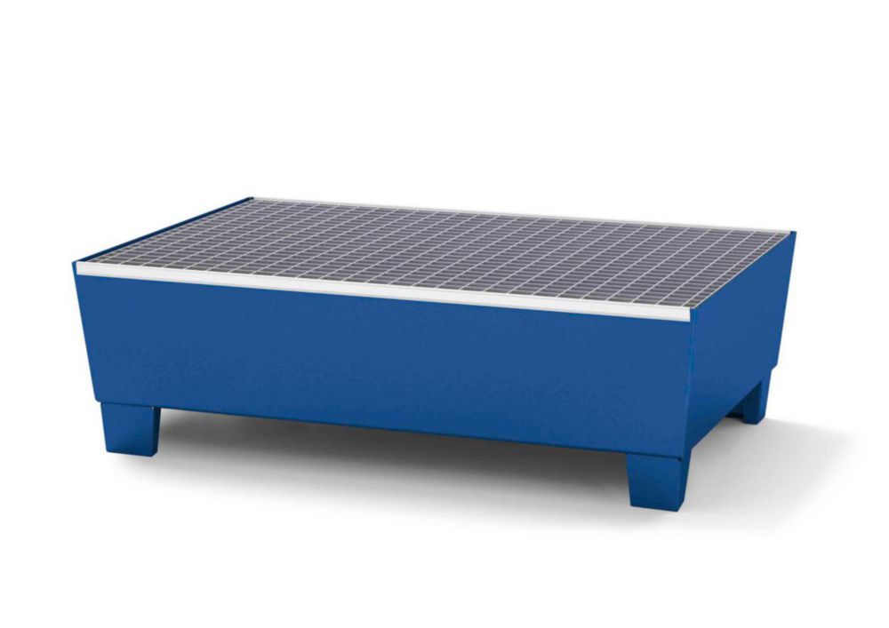 Auffangwannen Stahl lackiert RAL 5010, Staplerschuhe Giro, 1240x815x350mm