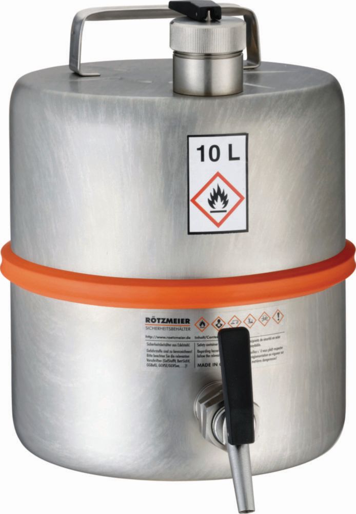 Sicherheitsstandgefäß 10 Ltr. mit Feindosierer oben, separater Belüftung, 260x335mm