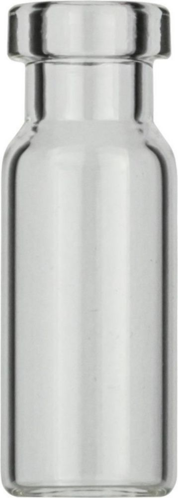 Probengläser N 11, 1,5 ml mit Rollrand, klar, flacher Boden, weite Öffnung, VE=100