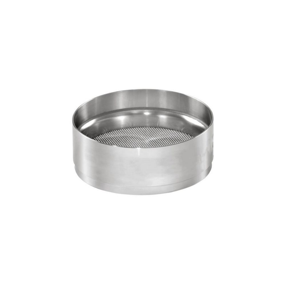 Analysensiebe mit Edelstahlrahmen 76,2X25mm mit Metalldrahtgewebe aus Edelstahl, w 0,020mm nach DIN ISO 3310-1