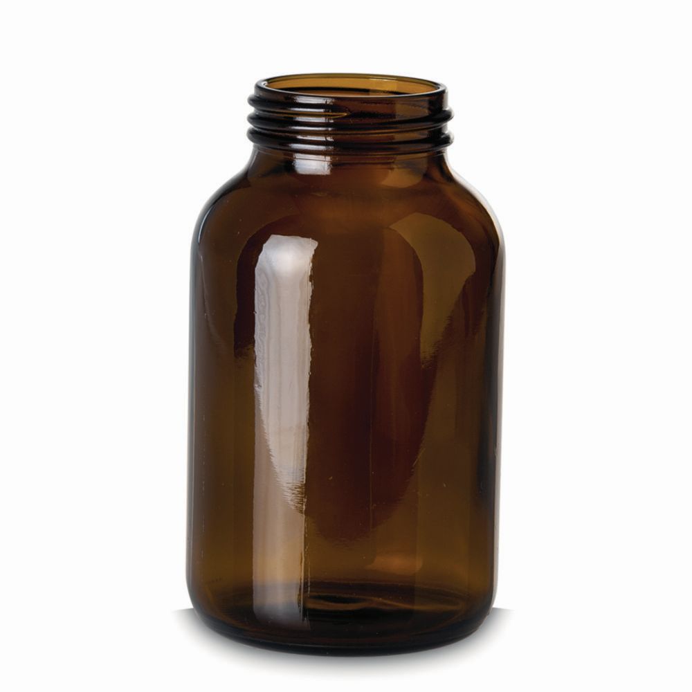 Weithalsflaschen ohne Verschluss, Kalk-Natron-Glas, braun