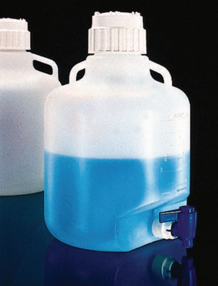 Ballonflaschen Nalgene™ Typ 2319, mit Henkel, mit Hahn, PP