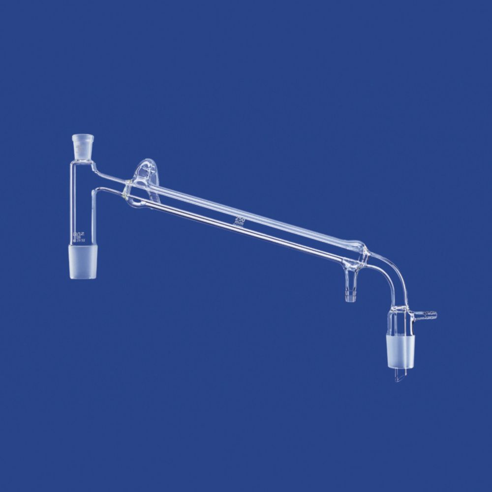 Destillierbrücken mit Liebig-Kühler und Vakuumvorstoß, DURAN<sup>®</sup>-Rohr