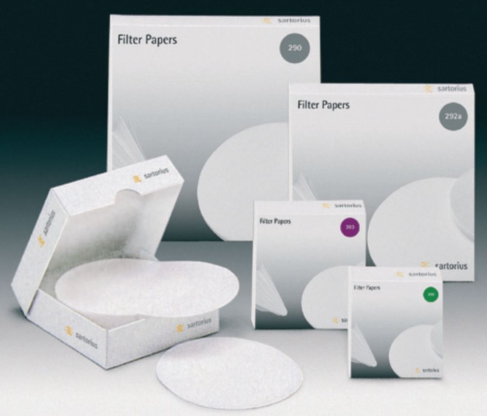 Filtrierpapier Sorte 389, Wei&szlig;punkt, quantitativ, Rundfilter