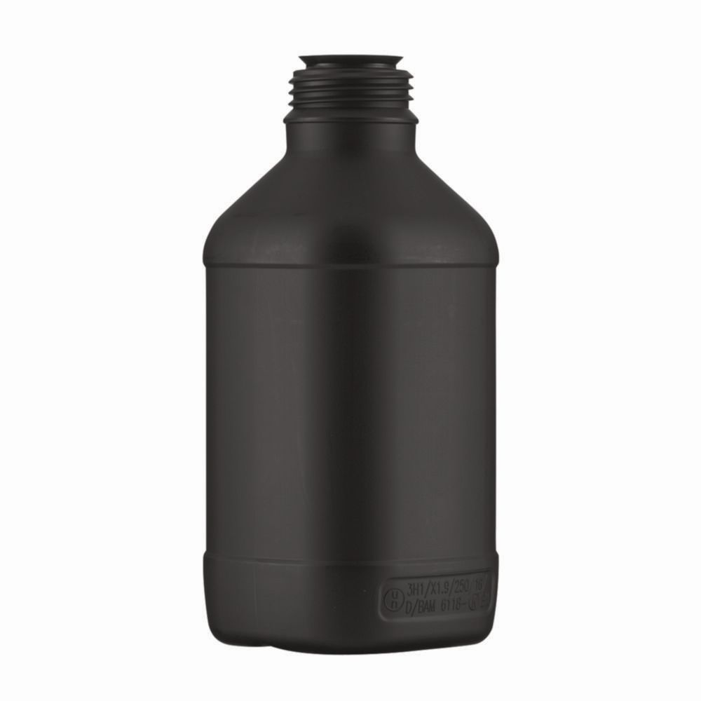 Enghalsflaschen ohne Verschluss Serie 308/310, PE-HD, UN-Zulassung, schwarz