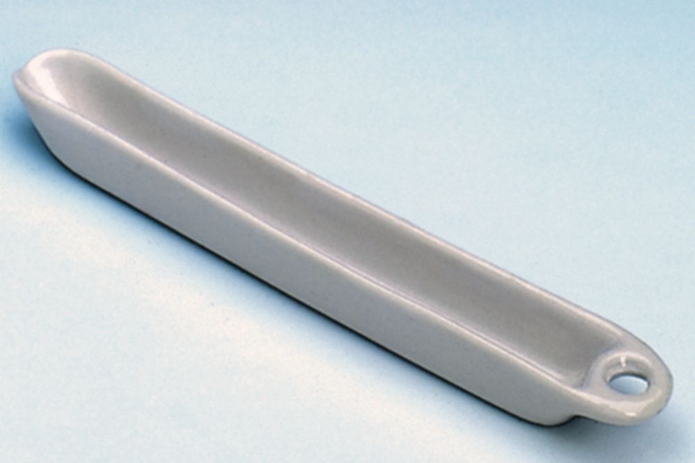 Glühschiffchen, Porzellan, mit Öse