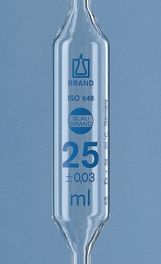 Vollpipetten, AR-glas<sup>®</sup>, Klasse AS, 2 Marken, blau graduiert