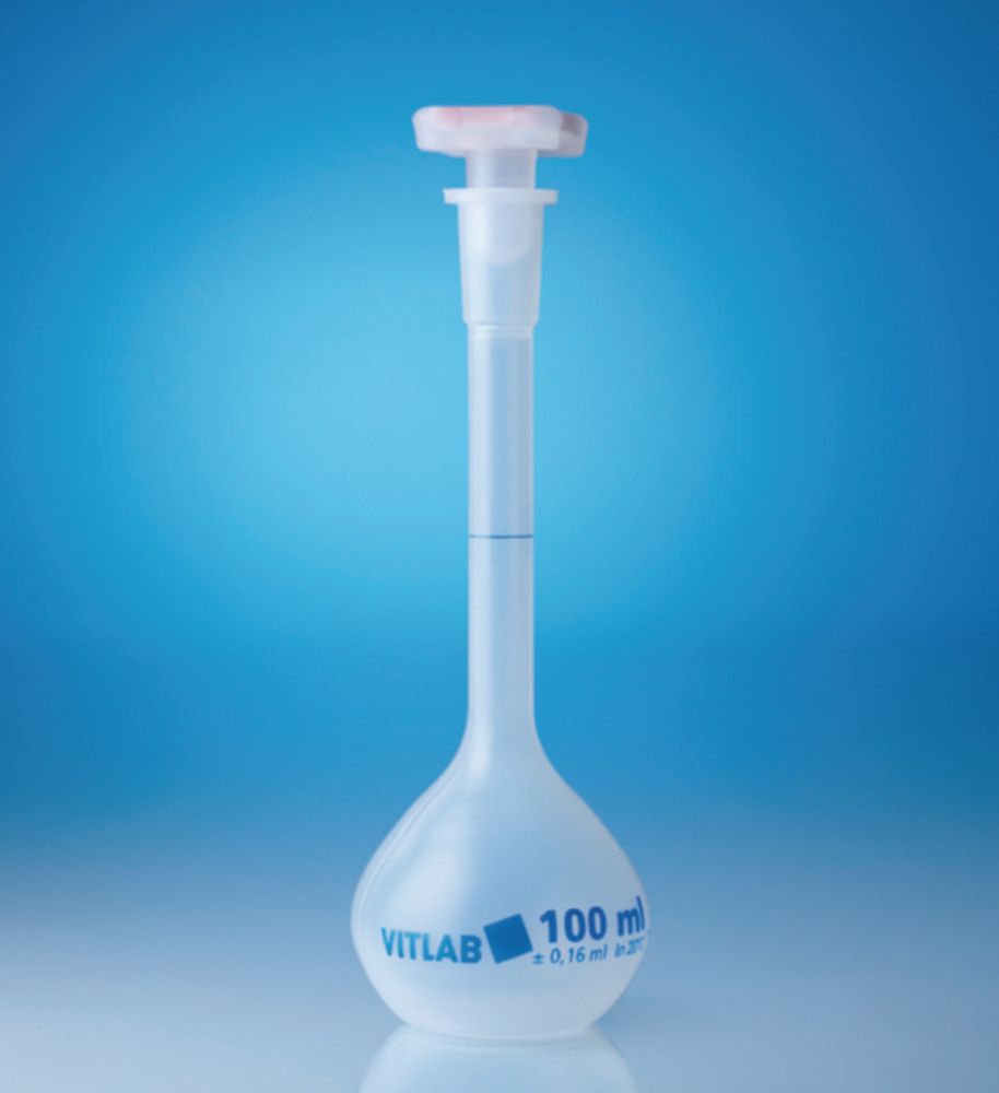 Messkolben, PP, Klasse B, NS-Stopfen aus PP