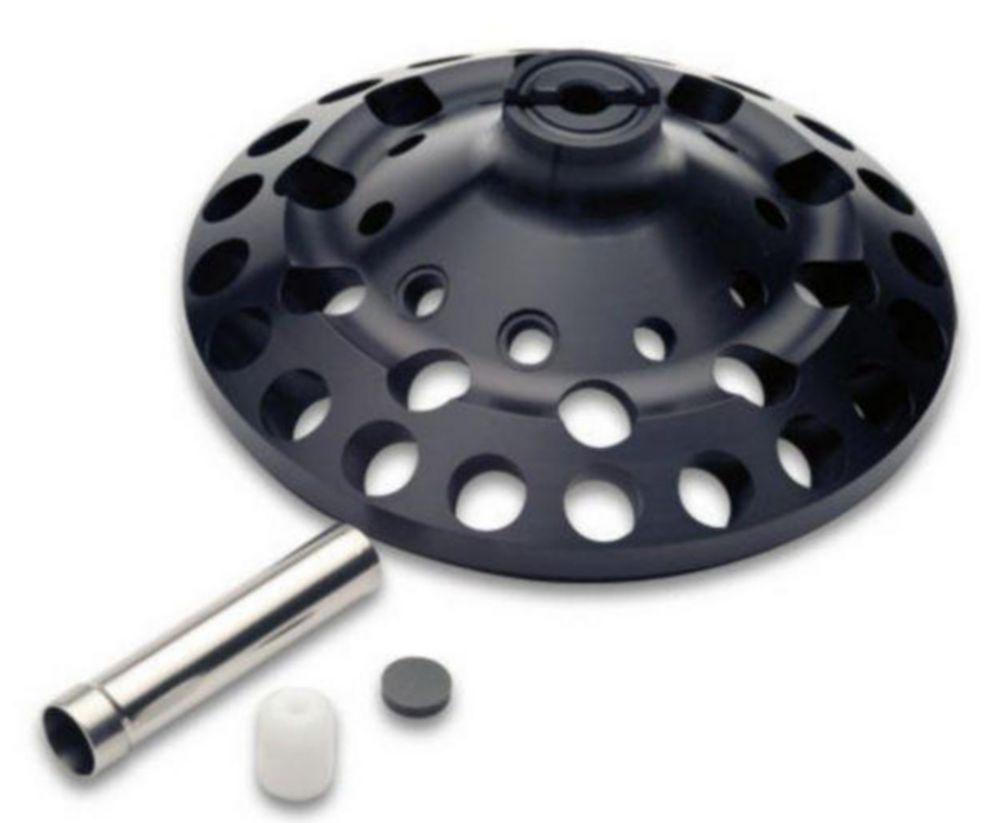 Festwinkelrotor mit 10 Stahlhülsen F-35-30-17 für Zentrifugen 5702/5702 R/5702 RH, inkl. 10 Adapter für konische Gefäße und 10