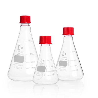 Erlenmeyerkolben, DURAN<sup>®</sup>, mit Schraubverschluss