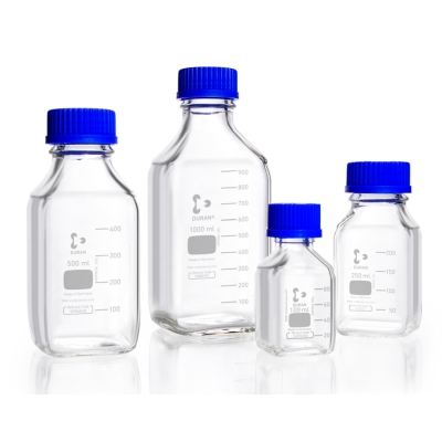 Vierkantflasche, DURAN<sup>®</sup>, mit retrace code