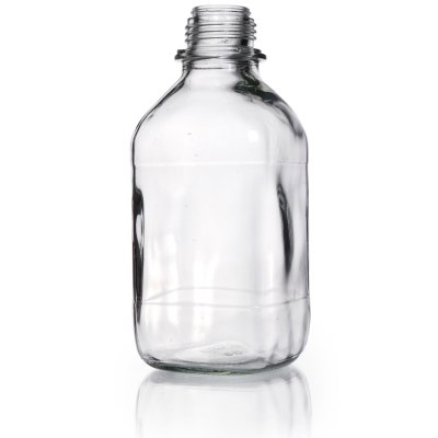 Enghals-Vierkantflaschen, Kalk-Natron-Glas