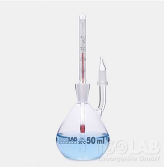 Pyknometer, kalibriert mit Thermometer