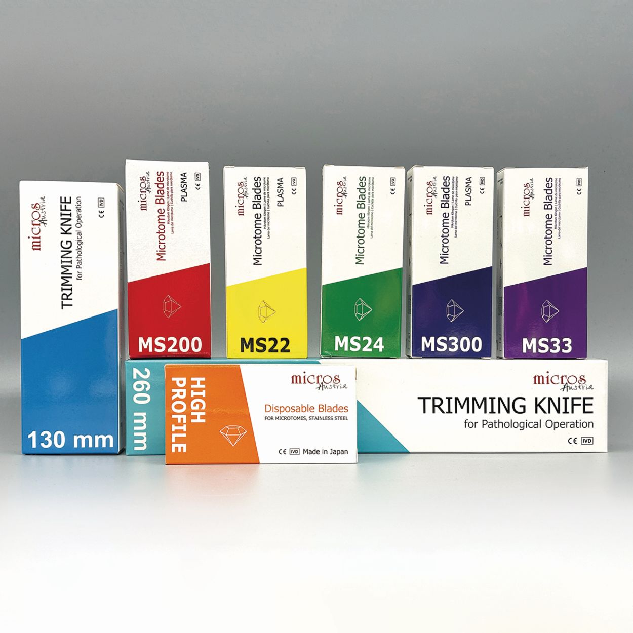 Klingen f&uuml;r Mikrotome, Edelstahl