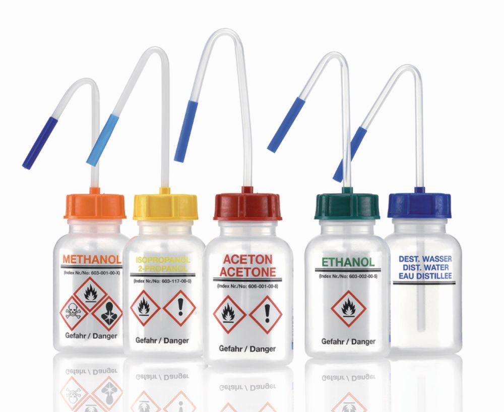 Sicherheits-Spritzflasche, Weithals, Serie 303, PE-LD