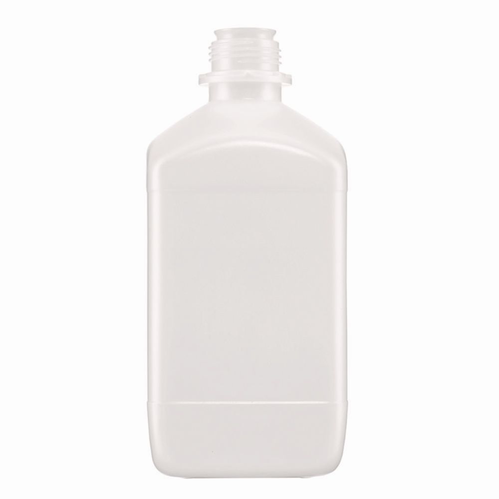 Vierkant-Chemikalien-Enghalsflaschen ohne Verschluss, PE-HD