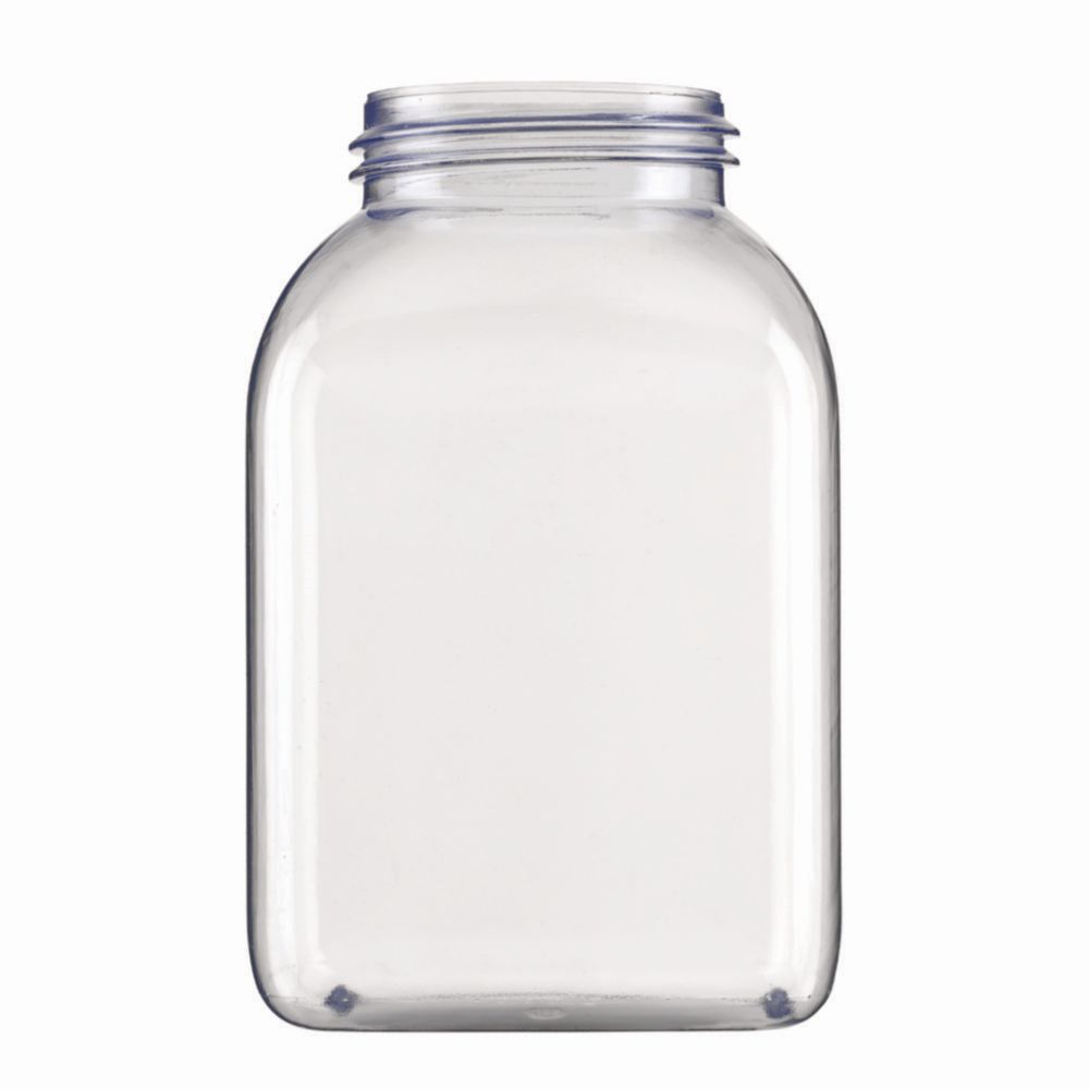 Vierkant-Weithalsbehälter ohne Verschluss, Serie 310, PVC hart, klar