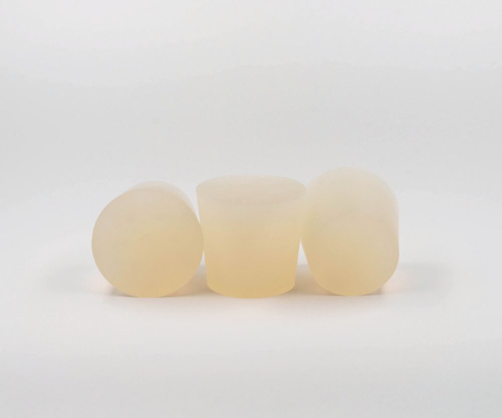 Silikonstopfen, mit einer Bohrung