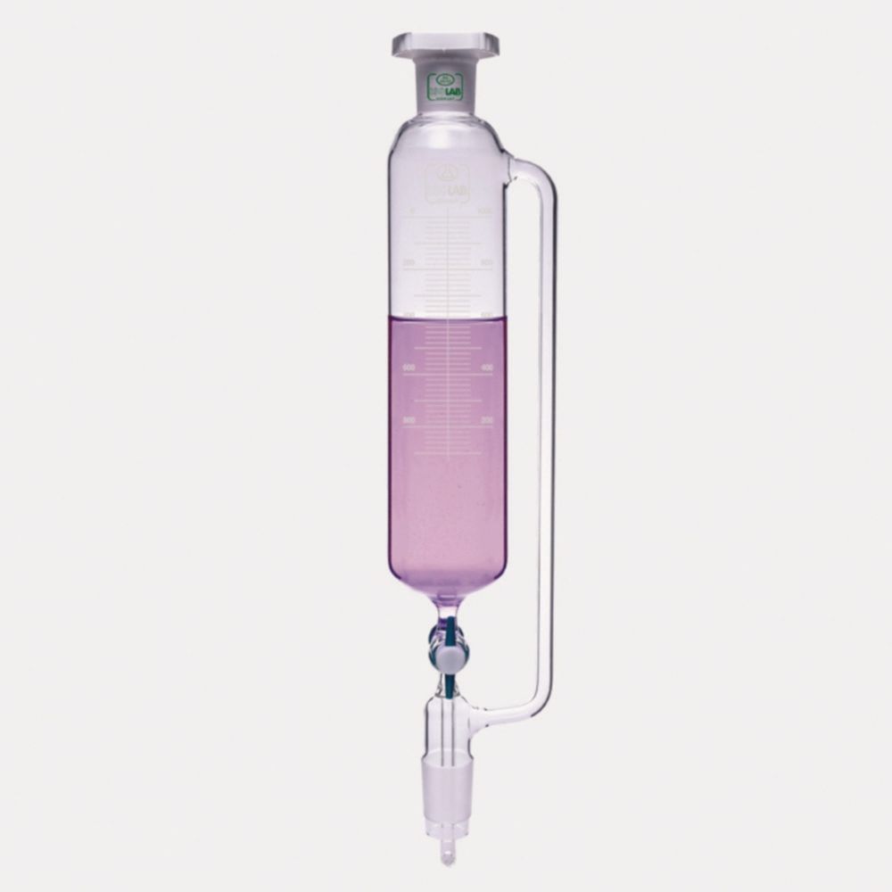 Tropftrichter, zylindrisch, mit Druckausgleich, Borosilikatglas 3.3.