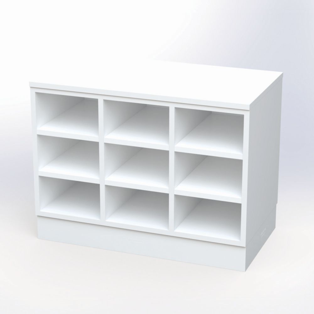 Sit-Over B&auml;nke, Melamin, zweiseitig Nutzbar mit Melaminsockel